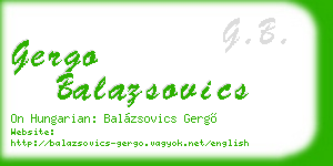 gergo balazsovics business card