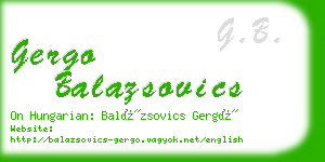 gergo balazsovics business card